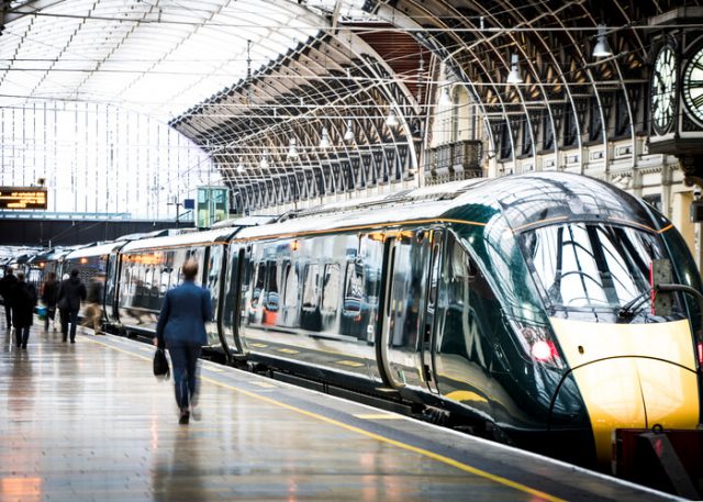 A train station somewhere in London