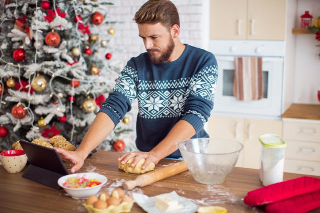 person cooking Christmas festive meals