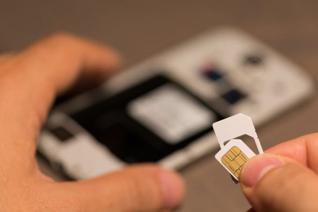Sim card for a mobile phone