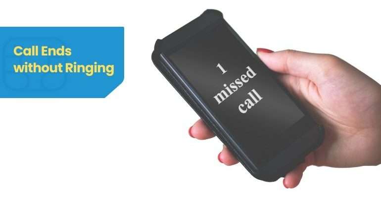 call ends without ringing
