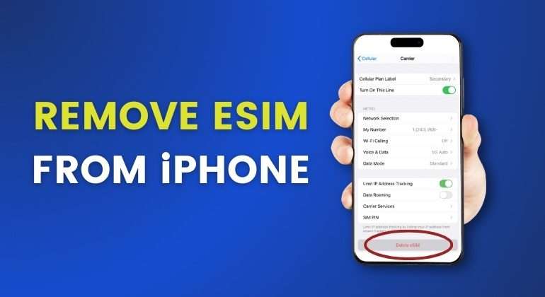 erase esim from iphone